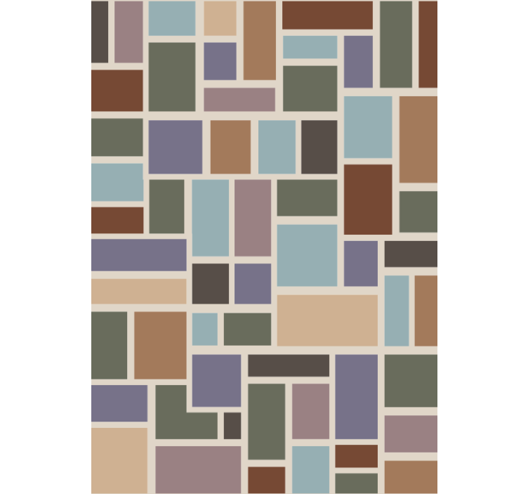 Office wallpaper colourful modern tiles - TenStickers