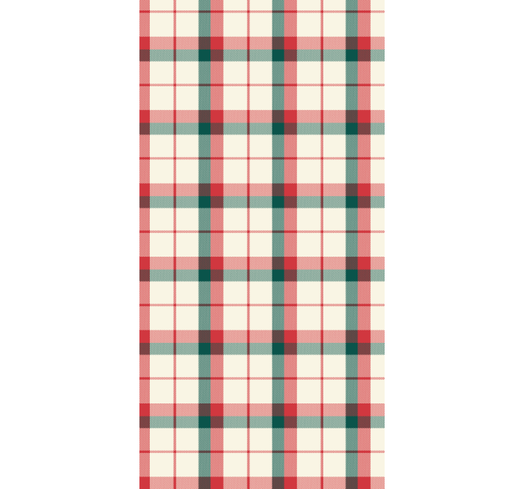 Office wallpaper christmas tartan design - TenStickers