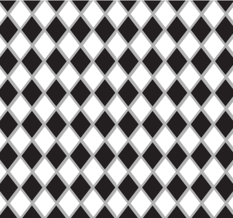 Office wallpaper black and white diamonds - TenStickers