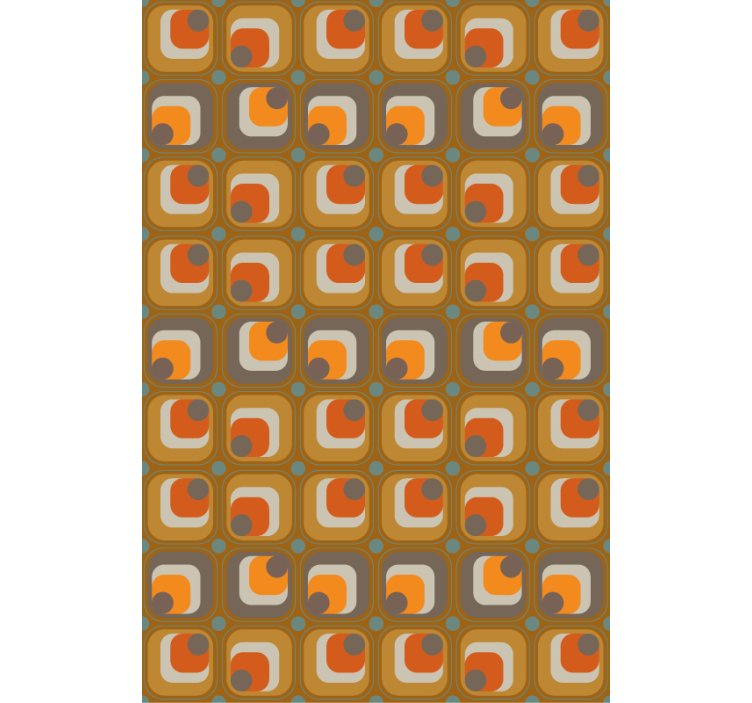Office wallpaper 70s retro squares pattern - TenStickers