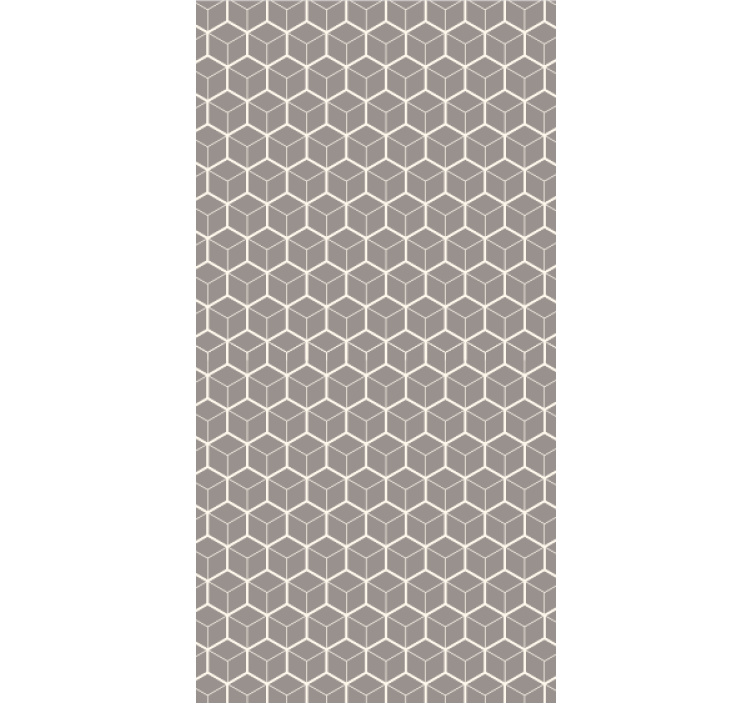 Office wallpaper in gray and white hexagon pattern - TenStickers