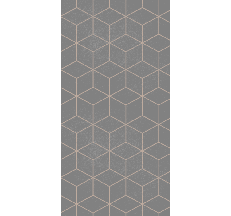 Office wallpaper geometric grey hexagon pattern - TenStickers