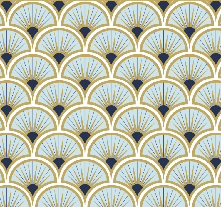 Office wallpaper geometric fan pattern - TenStickers