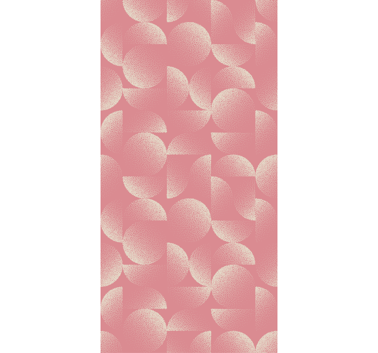 Dining room wallpaper in pastel half circles - TenStickers