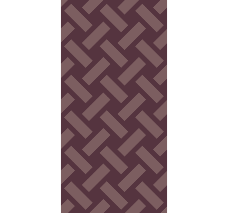 Dining room wallpaper geometric purple square pattern - TenStickers