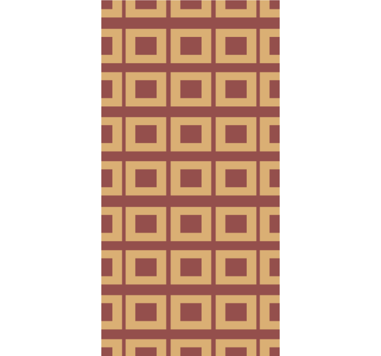 Dining room wallpaper geometric squares design - TenStickers