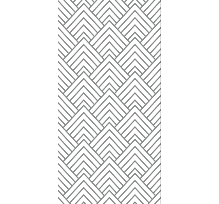 Dining room wallpaper geometric labyrinth design - TenStickers
