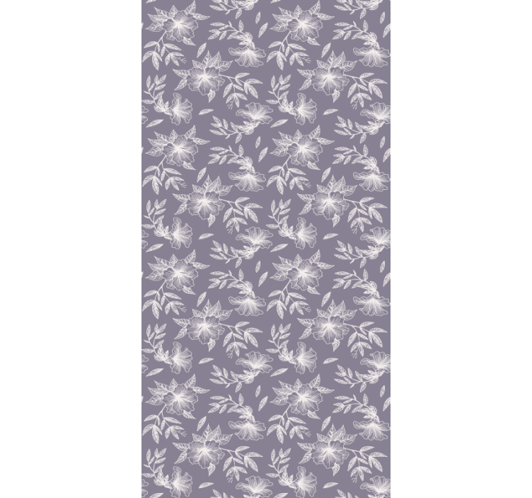 Textured wallpaper lilac floral design - TenStickers