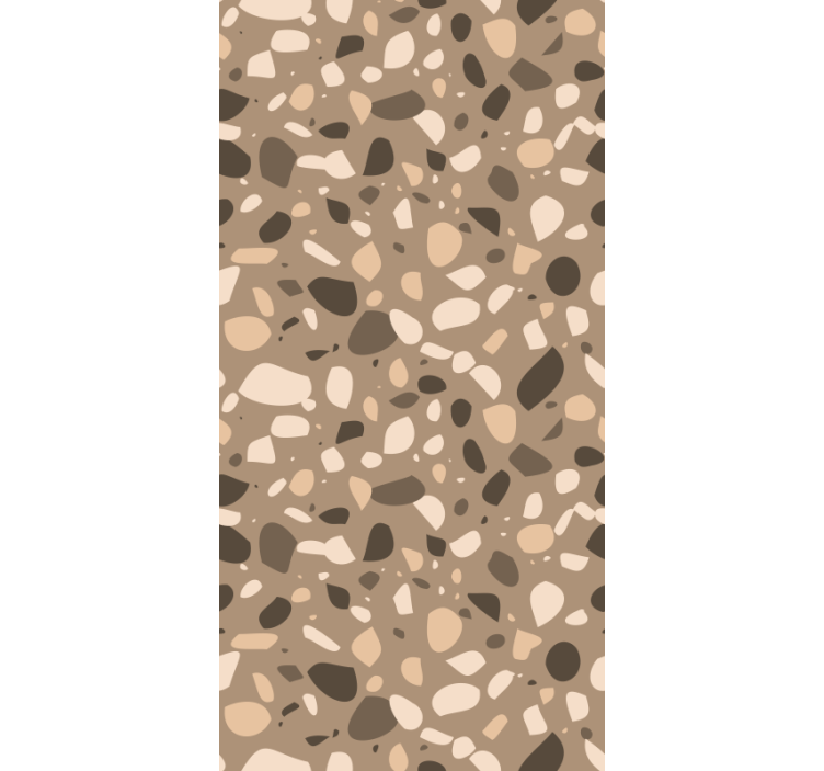 Textured wallpaper brown classic terrazzo - TenStickers