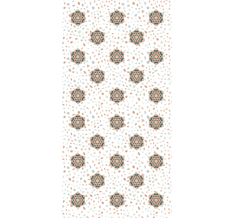 Textured wallpaper terrazzo with flowers - TenStickers