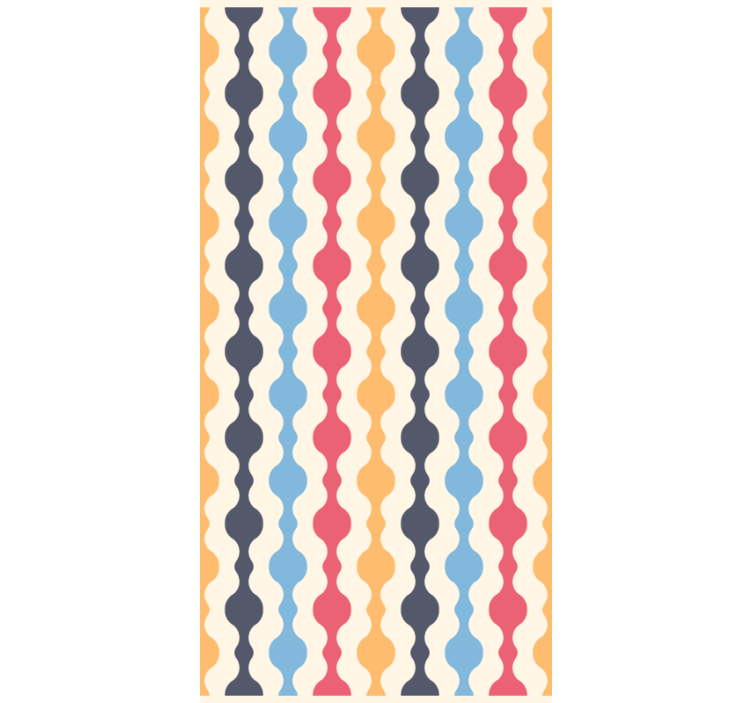 Vintage wallpaper in vibrant retro stripes - TenStickers