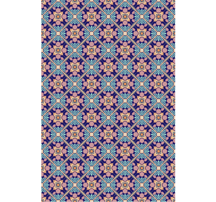 Tile effect wallpaper mediterranean style design - TenStickers