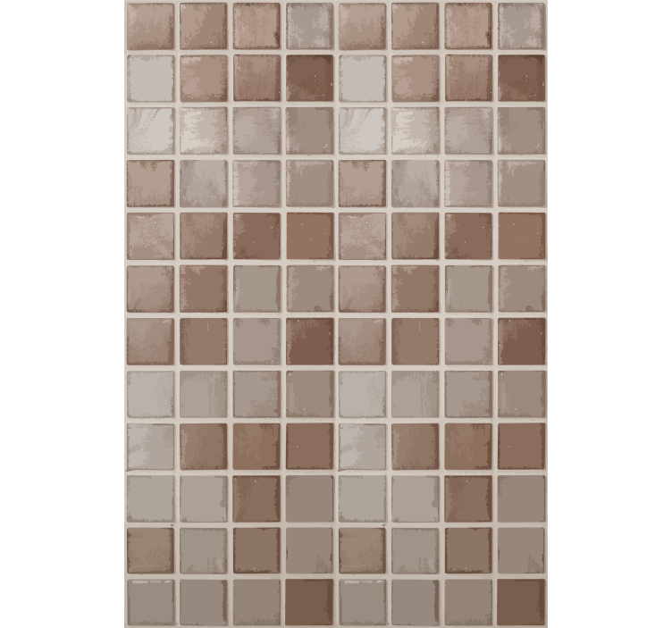 Tile effect wallpaper with ceramic squares design - TenStickers