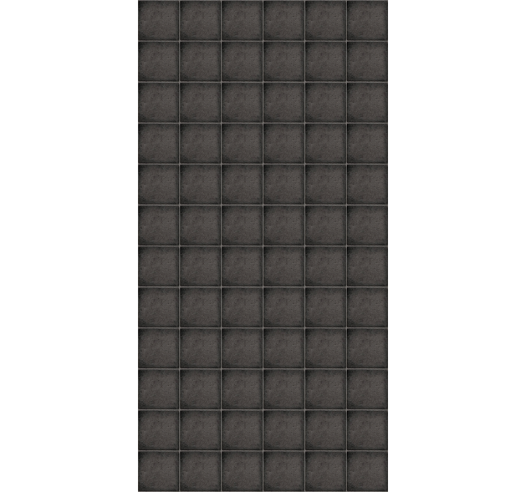 Tile effect wallpaper black square stone bricks - TenStickers