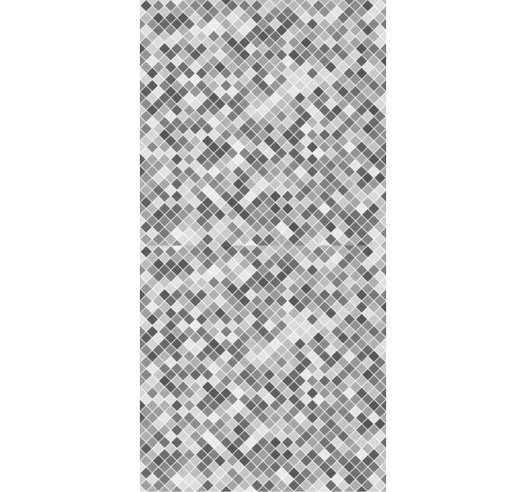 Tile effect wallpaper gray tones squared pattern - TenStickers