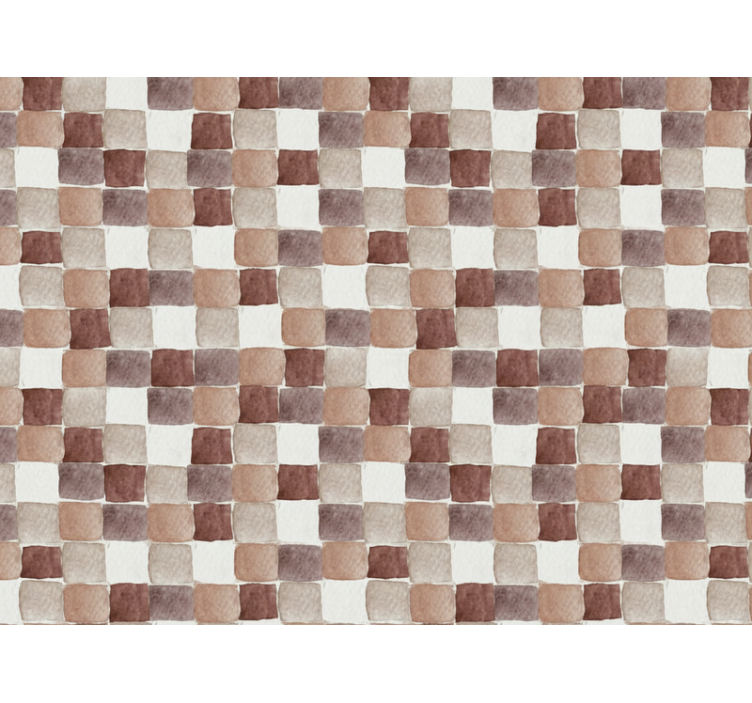 Living room wallpaper in earth tone watercolor - TenStickers