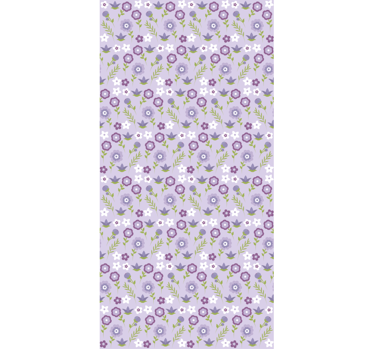Hallway wallpaper floral pattern harmony - TenStickers