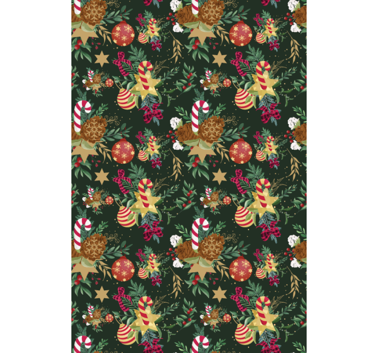 Hallway wallpaper with festive candy designs - TenStickers