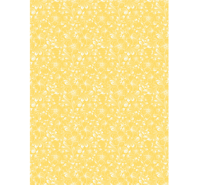 Hallway wallpaper with delicate yellow pattern - TenStickers