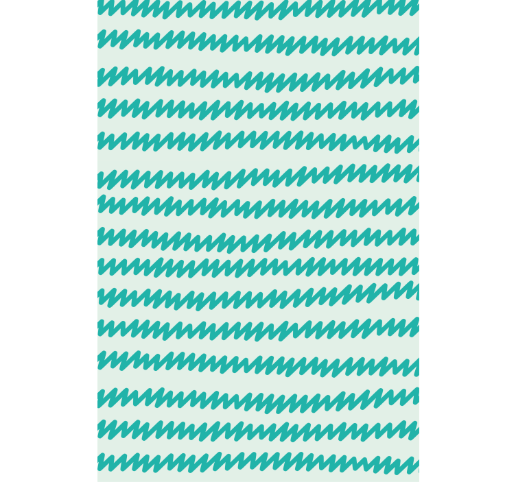 Scandinavian wallpaper aquamarine white zigzag design - TenStickers