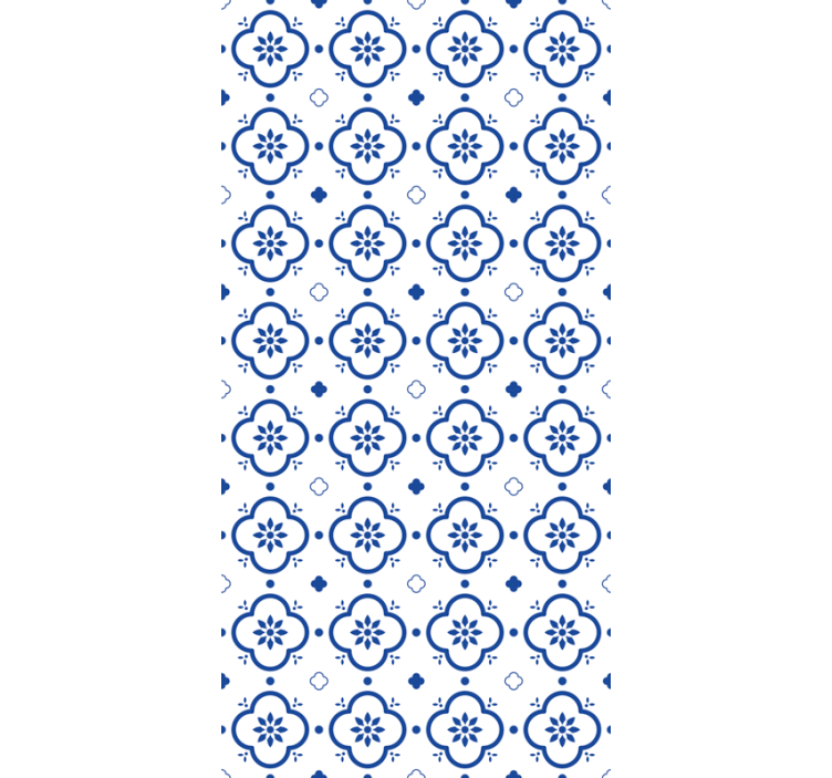 Classic wallpaper blue tiles - TenStickers