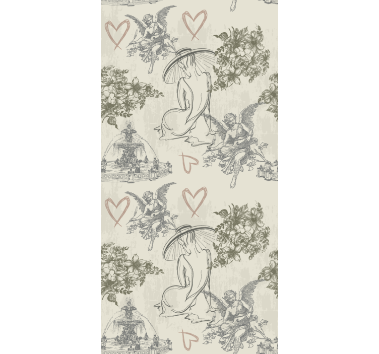 Classic wallpaper vintage french romantic design - TenStickers