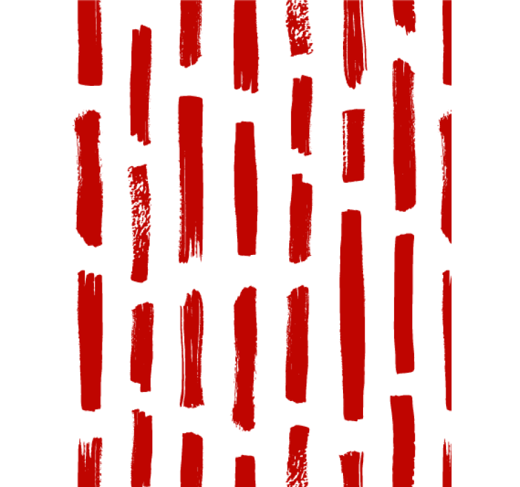 Living room wallpaper in red and white stripes - TenStickers