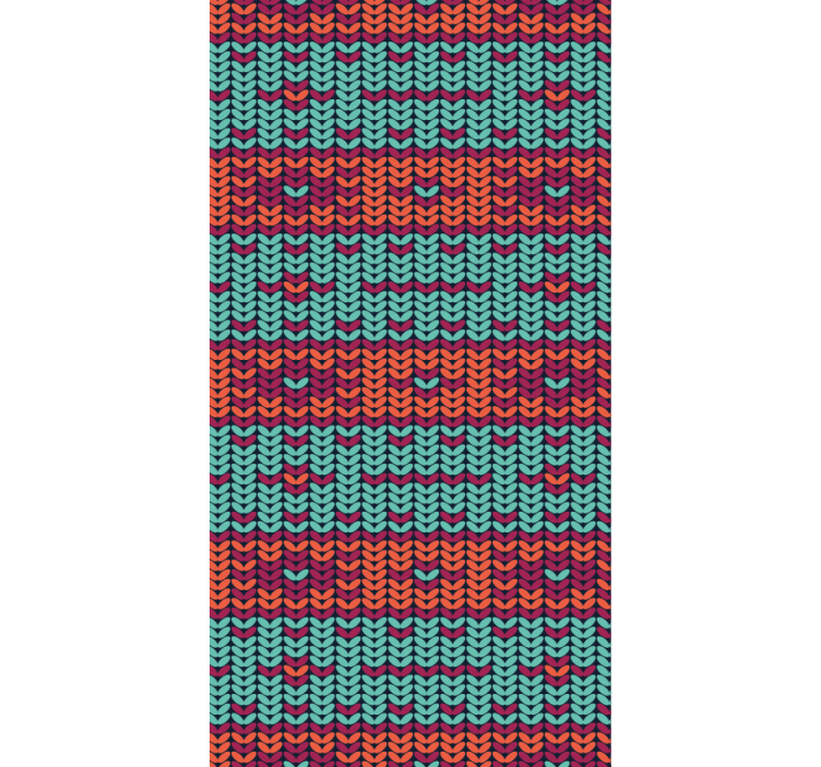 Living room wallpaper multicolor striped fiber look - TenStickers