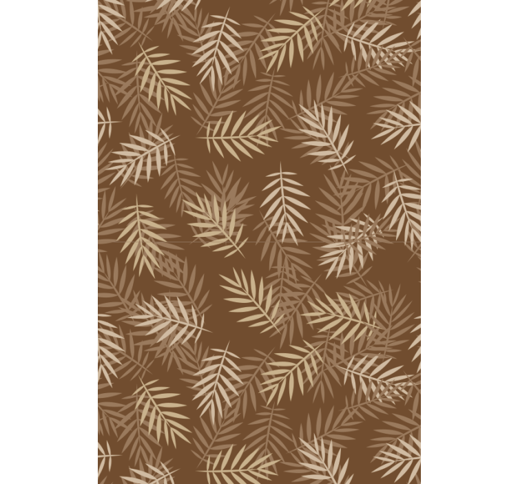 Living room wallpaper natural leaf design - TenStickers