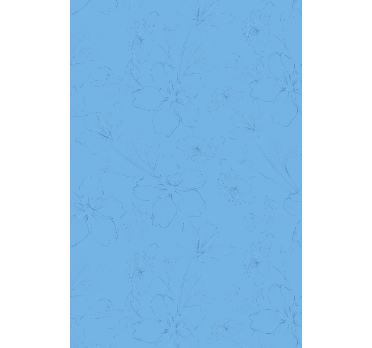 Living room wallpaper with botanical design - TenStickers