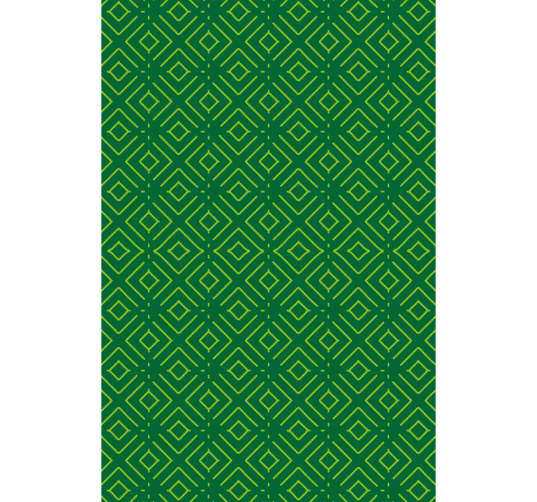 Living room wallpaper geometric green design - TenStickers