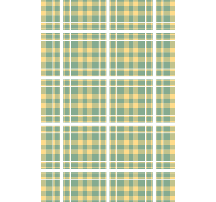 Living room wallpaper in checkered textile design - TenStickers