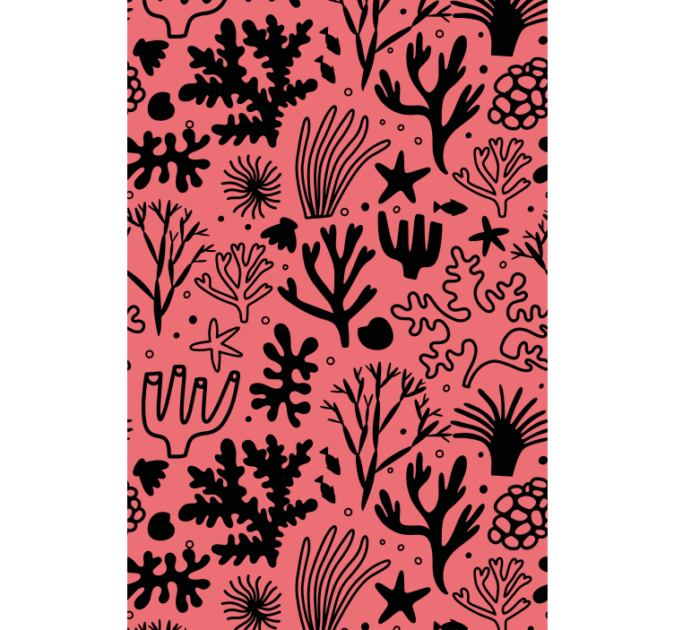 Tree wallpaper australian leaves red and black - TenStickers