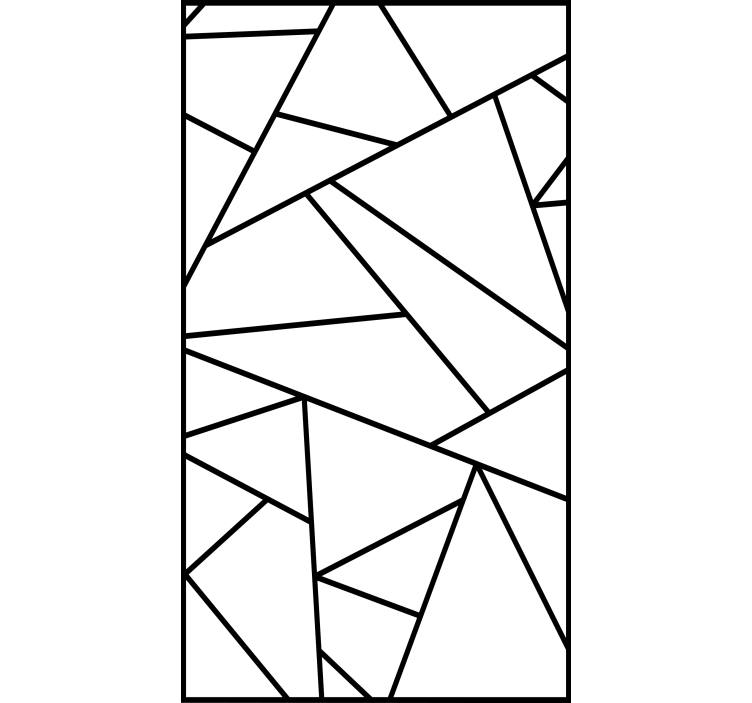 Modern wallpaper black geometric lines design - TenStickers