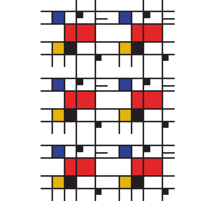 Modern wallpaper inspired by mondrian geometric art - TenStickers