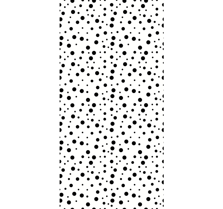 Modern wallpaper black dots on white - TenStickers