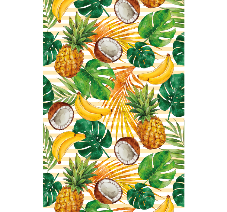 Modern wallpaper hand-painted tropical summer design - TenStickers