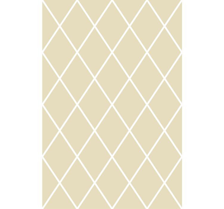 Modern wallpaper cream diamond minimalist pattern - TenStickers