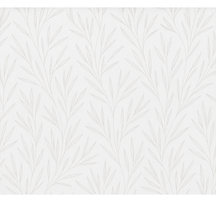 Bathroom wallpaper with delicate leaf pattern - TenStickers