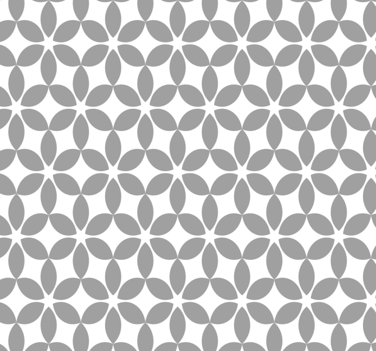 Bathroom wallpaper in gray and white pattern - TenStickers