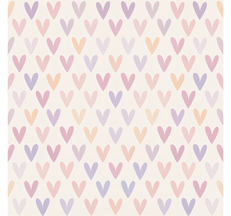 Teenagers wallpaper pastel heart design - TenStickers