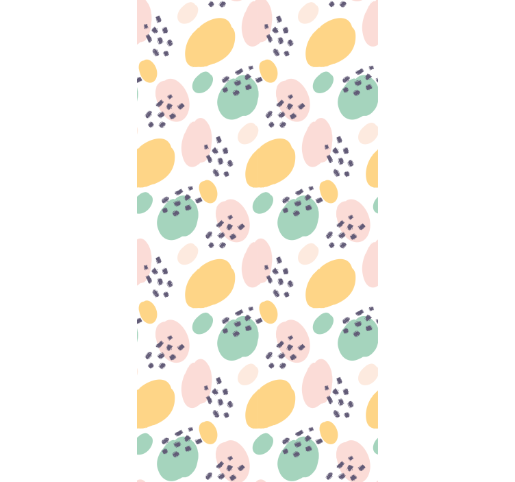 Teenagers wallpaper in pastel abstract shapes - TenStickers