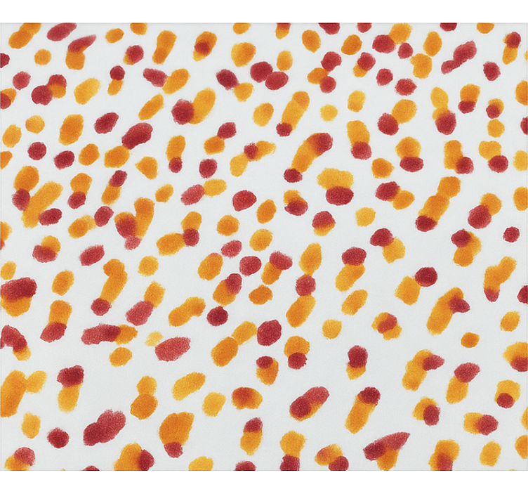 Teenagers wallpaper in orange and red dots - TenStickers