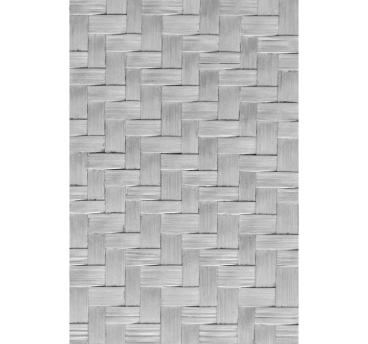 Living room wallpaper woven grey texture - TenStickers