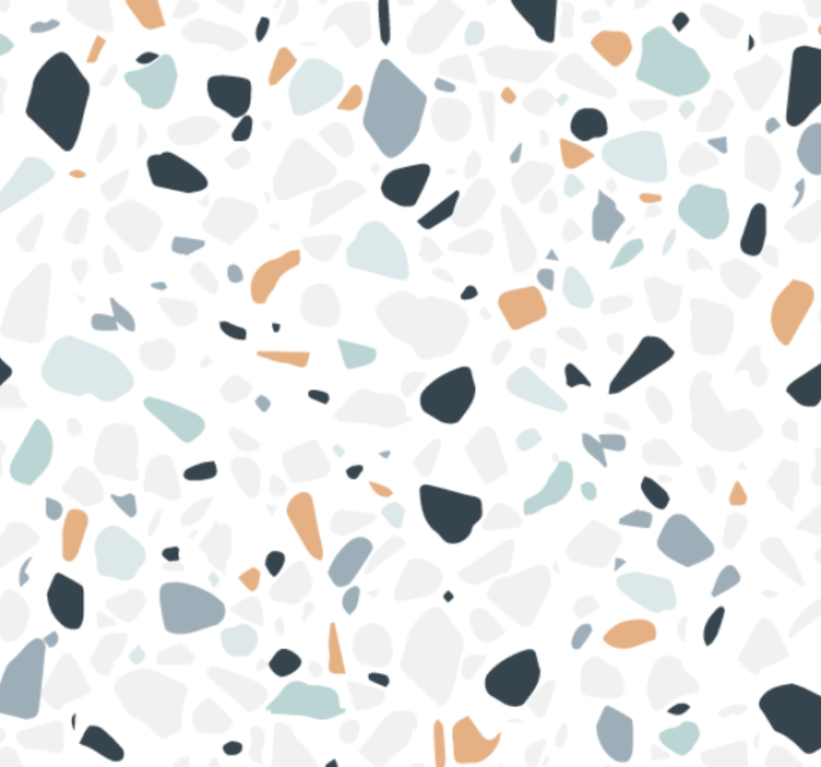 Bathroom wallpaper in colorful pebble mix - TenStickers
