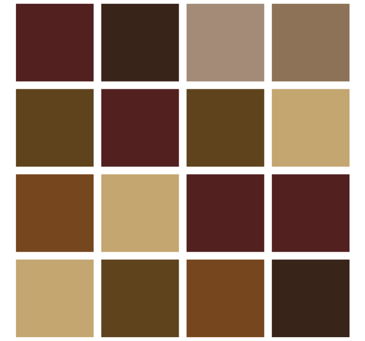 Bathroom wallpaper in warm color blocks - TenStickers