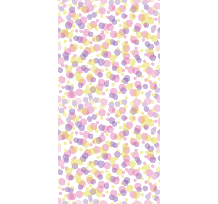 Bathroom wallpaper pink bubbles design - TenStickers