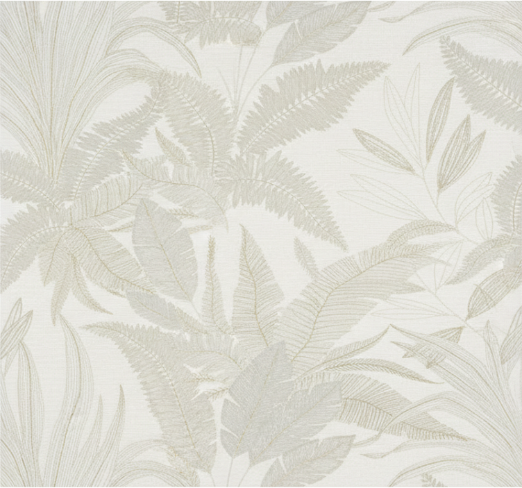 Master bedroom wallpaper beige botanical mural - TenStickers