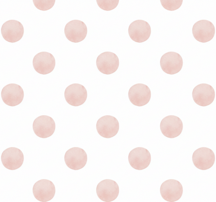 Master bedroom wallpaper blush watercolor polka dot - TenStickers
