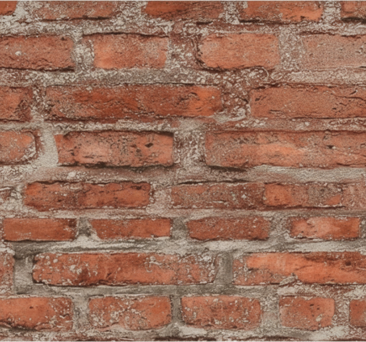 Living room wallpaper classic red brick design - TenStickers